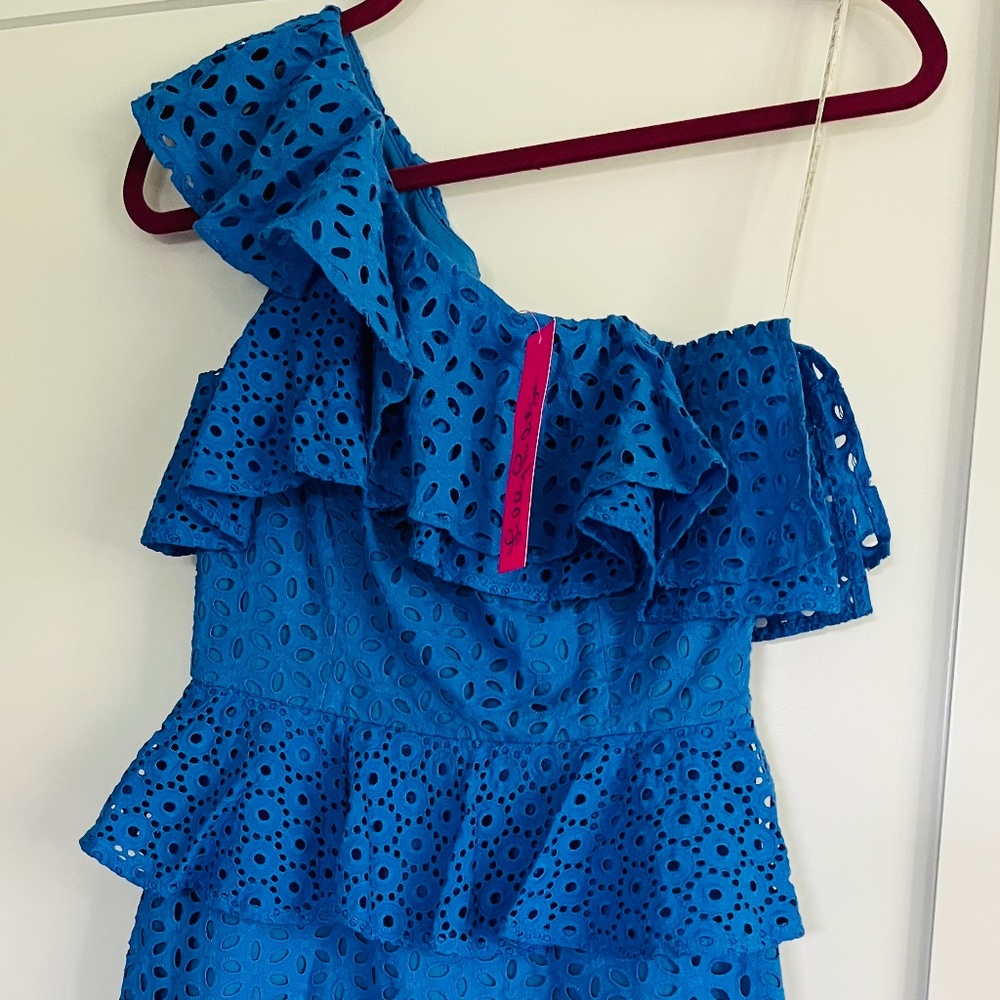 Lilly Pulitzer NWT ROYAL BLUE DRESS ONE SHOULDER